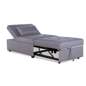 Pemberly Row Convertible Sofa Bed in Gray