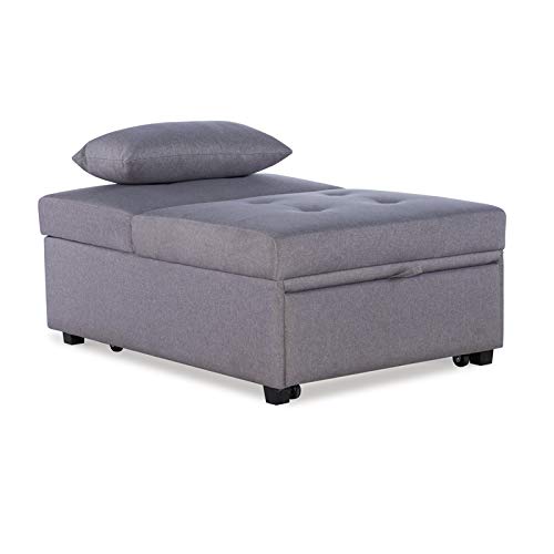 Pemberly Row Convertible Sofa Bed in Gray