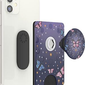 PopSockets: Phone Wallet with Expanding Phone Grip, Phone Card Holder - Retrograde Butterfly