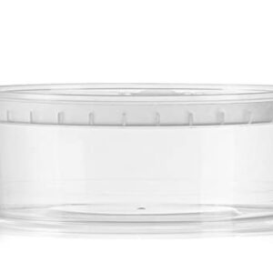 8-oz. Round Clear Deli Containers with Lids | Stackable, Tamper-Proof BPA-Free Food Storage Containers | Recyclable Space Saver Airtight Container for Kitchen Storage, Meal Prep, Take Out | 20 Pack