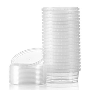 8-oz. Round Clear Deli Containers with Lids | Stackable, Tamper-Proof BPA-Free Food Storage Containers | Recyclable Space Saver Airtight Container for Kitchen Storage, Meal Prep, Take Out | 20 Pack