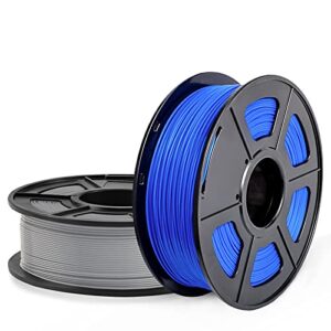 sunlu pla 3d printer filament, pla filament 1.75mm dimensional accuracy +/- 0.02 mm, 1 kg spool, pla gray+blue
