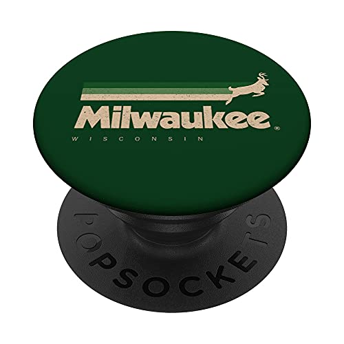 Green Milwaukee Basketball B-Ball City Wisconsin Milwaukee PopSockets Swappable PopGrip