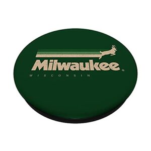 Green Milwaukee Basketball B-Ball City Wisconsin Milwaukee PopSockets Swappable PopGrip