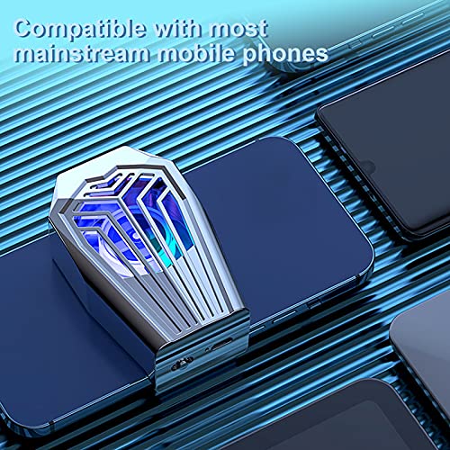 OCUhome Phone Cooler, Semi-Conductor Mobile Phone Cooling Fan Universal Low Noise Mini Turbo Hurricane Game Cooler Radiator for Gaming Phone A