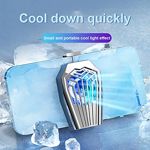 OCUhome Phone Cooler, Semi-Conductor Mobile Phone Cooling Fan Universal Low Noise Mini Turbo Hurricane Game Cooler Radiator for Gaming Phone A