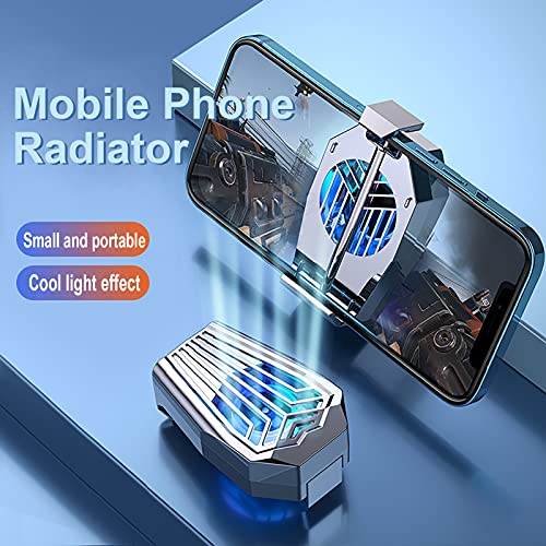 OCUhome Phone Cooler, Semi-Conductor Mobile Phone Cooling Fan Universal Low Noise Mini Turbo Hurricane Game Cooler Radiator for Gaming Phone A