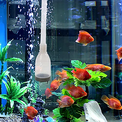 Fish Tank Cleaning Tools, Aquarium Gravel Cleaner Siphon Fish Tank Vacuum Cleaner, Algae Scrapers Set 5 in 1 Fish Tank Gravel Cleaner, Siphon Vacuum for Water Changing and Sand Cleaner (20-65 Gal)