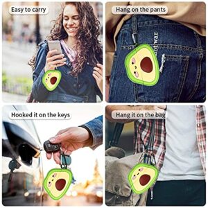 VinSa Cartoon Fruits Shockproof Protective Case for Beats Studio Buds New 2021 Wireless Headphones Charging Box | Green Avocado Cover with Anti-Lost Keychain Bag Toys Decor