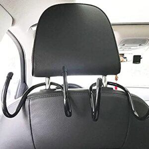 Cowboy Hat Holder Rack, Hat Holder Rack for Trunks Cars SUV, - Flexible Over The Car Seat Hat Hanger Hook - Keep Hat Shape - for Coats, Caps, Bag, Safety Helmet — 2 Pack - No Hat