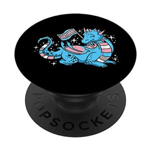 trans pride dragon vintage popsockets swappable popgrip