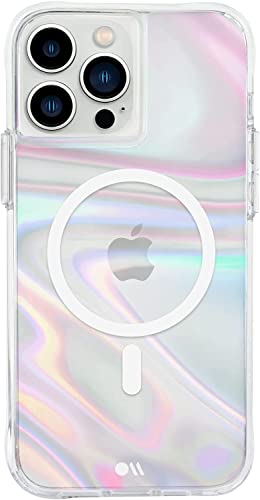 Case-Mate iPhone 13 Pro Max Case [10ft Drop Protection] [Compatible with MagSafe] Soap Bubble Phone Case for iPhone 13 Pro Max - Luxury Iridescent Swirl Effect, Slim, Shock Absorbing, Anti Scratch