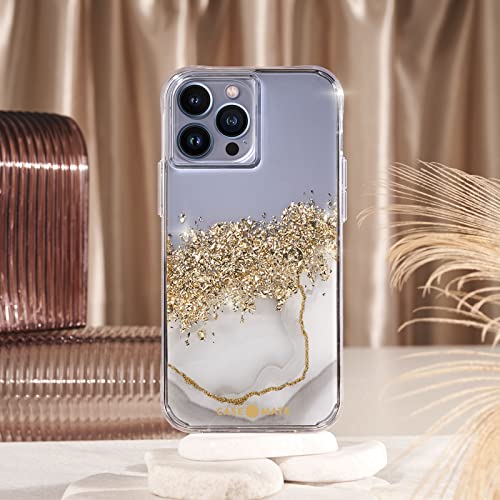 Case-Mate iPhone 13 Pro Case - Karat Marble [10ft Drop Protection] [Wireless Charging Compatible] Luxury Cover with Cute Bling Sparkle for iPhone 13 Pro 6.1", Anti-Scratch, Shock Absorbent, Slim Fit