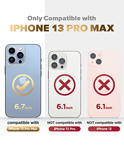 GVIEWIN for iPhone 13 Pro Max Case 6.7 Inch 2021, Built-in 360° Rotatable Ring Stand, Durable Marble Ultra Slim Glossy Hard Shockproof Kickstand Phone Holder Protective Case Cover (White/Gold)