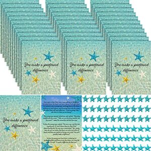 90 pieces starfish story mini keepsake appreciation notecards small starfish story card and miniature starfish bead folded starfish notecard for teacher sister colleague students friends
