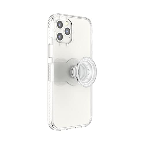 PopSockets iPhone 12 Case and iPhone 12 Pro Case for MagSafe with Repositionable Slide Pop Grip - Clear