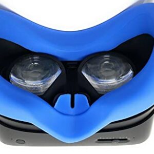 Silicone Front Face Pad Mask Cover Accessories for Steam Valve Index VR Headset (Blue)