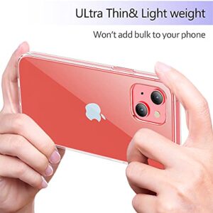 EGALO Compatible with iPhone 13 Clear Case,Slim Thin Silicone Soft Skin Flexible TPU Lightweight Gel Rubber Anti-Scratches Shockproof Protective Cases Cover for iPhone 13,Crystal Clear