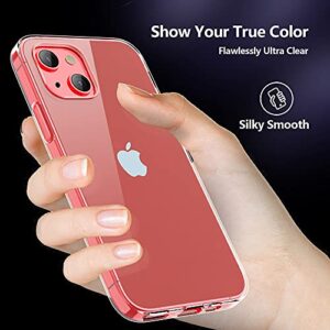 EGALO Compatible with iPhone 13 Clear Case,Slim Thin Silicone Soft Skin Flexible TPU Lightweight Gel Rubber Anti-Scratches Shockproof Protective Cases Cover for iPhone 13,Crystal Clear