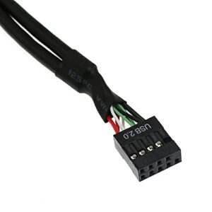 BAIRONG USB Internal Motherboard Header Cable USB 9pin Male to Female Internal Motherboard Header Cable