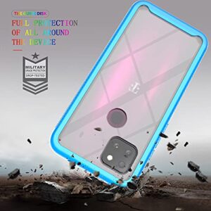 AYMECL for Revvl 5G Case, TCL Revvl 5G Case with[2 x HD Screen Protector], Full-Body Protective Shockproof Ruged Bumper Cover,Impact Resist Durable Phone Case, for TCL Revvl 5G (Blue)