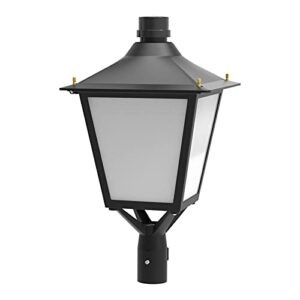 yaolite 60w led post top light - led pathway pole lights with photocell - 7800lm outdoor courtyard lighting - garden lighting fixture dusk to dawn parking lot area light