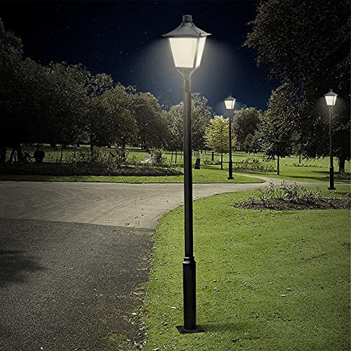 Yaolite 60W LED Post Top Light - LED Pathway Pole Lights with Photocell - 7800LM Outdoor Courtyard Lighting - Garden Lighting Fixture Dusk to Dawn Parking Lot Area Light