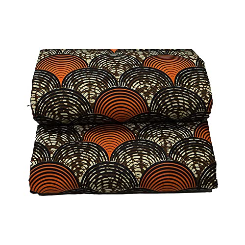 African Fabric 6 Yards BintaRealwax 100% Polyester Ankara Fabric for Party Dress 6280