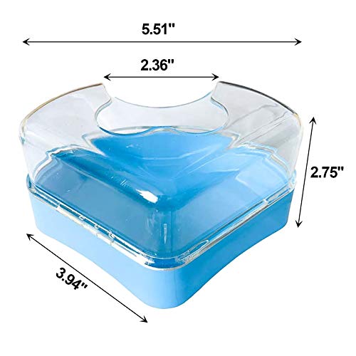 kathson Hamster Bathing Sand with Sandbox Bathroom, Small Animal Cleansing Potty Litter Dust Gerbil Grooming Sand Bath for Dwarf Hamster Gerbil Mouse