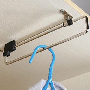 qotsteos heavy duty retractable wardrobe closet pull out rod, hanger trousers pull out hanger rail telescopic, closet rod for wardrobe houseware clothing organizer holder(size:30cm)