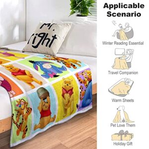 Anime Blanket Flannel Fleece Throw Blankets Super Soft Cozy Warm Plush Bedding for Sofa Living Room Bedroom 50"x40"