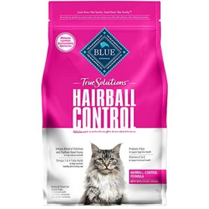 blue buffalo true solutions hairball control natural adult dry cat food, chicken 3.5-lb