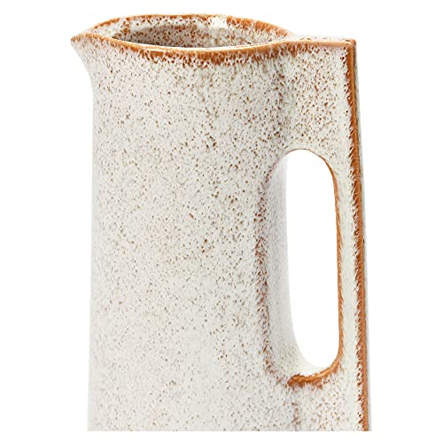 Creative Co-Op Stoneware Pitcher w Reactive Glaze, Sienna Color