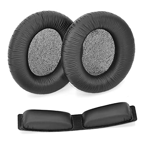 KNS 6400 KNS 8400 Ear Pads and Headband - defean Replacement Ear Cushion Cover Earpads Compatible with KRK KNS6400 KNS8400 6400 8400 Headphones/Repair Parts Suit (A Set)