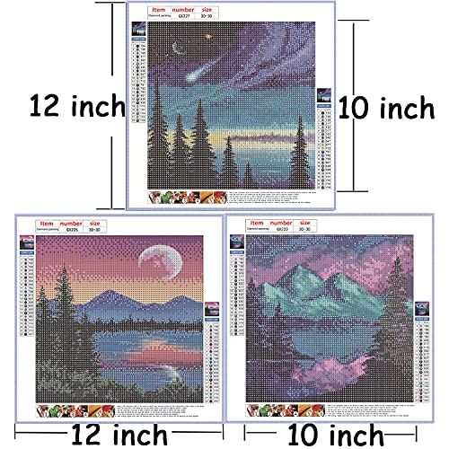 TWBB 9 Pack Diamond Painting,DIY 5D Diamond Painting Kits for Adults & Kids,Diamond Art Kits for Adults Full,12x12 inch