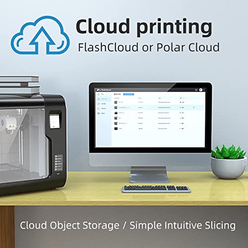 Flashforge 3D Printer Adventurer 3 Pro, Auto Leveling Glass Hot Bed, Built-in HD Camera, 8GB Internal Storage, Touchscreen, Filament Detection, Wi-Fi Cloud Printing, Fully Assembled 150X150X150 mm