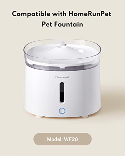 Homerunpet Pet Fountain Filters Replacement for Wireless Pumps Cat Water Fountain Dog Water Dispenser WF20/CF20