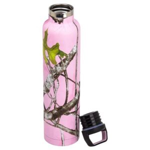 RTIC Water Bottle, 26 oz, Pink Camo, Double Vacuum Insulated Water Bottle, Stainless Steel for Hot & Cold Drinks, Sweat Proof Thermos, Great for Travel, Hiking & Camping