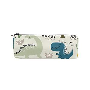 cartoon cute animal dinosaur pencil case pouch pens holder bag with zipper for kids adults girls boys students stationery organizer box