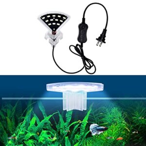 weaverbird aquarium light m3 fan shape fish tank led light 5w 12 led planted clip lamp for 4-10inch 6mm thick fish tanks
