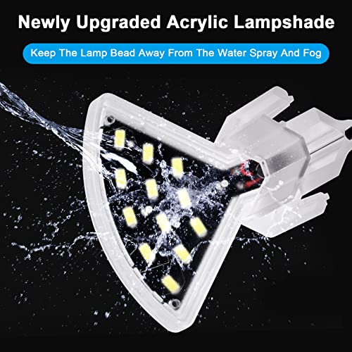 WEAVERBIRD Aquarium Light M3 Fan Shape Fish Tank LED Light 5W 12 LED Planted Clip Lamp for 4-10Inch 6mm Thick Fish Tanks