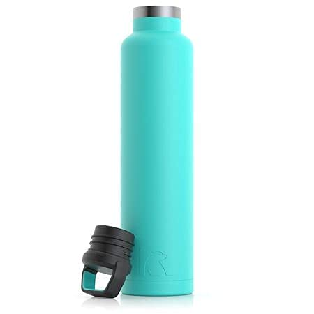 RTIC 26 oz Vacuum Insulated Water Bottle, Metal Stainless Steel Double Wall Insulation, BPA Free Reusable, Leak-Proof Thermos Flask for Hot and Cold Drinks, Travel, Sports, Camping, Teal