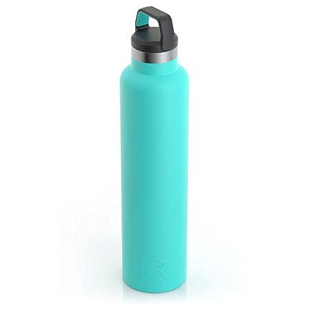RTIC 26 oz Vacuum Insulated Water Bottle, Metal Stainless Steel Double Wall Insulation, BPA Free Reusable, Leak-Proof Thermos Flask for Hot and Cold Drinks, Travel, Sports, Camping, Teal