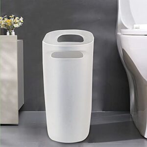 Feiupe 4 Gallon Small Trash Can Bathroom Wastebasket Garbage Can for Kitchen Office Bathroom Bedroom (White+Gray, 4 Gallon(2 Pack))