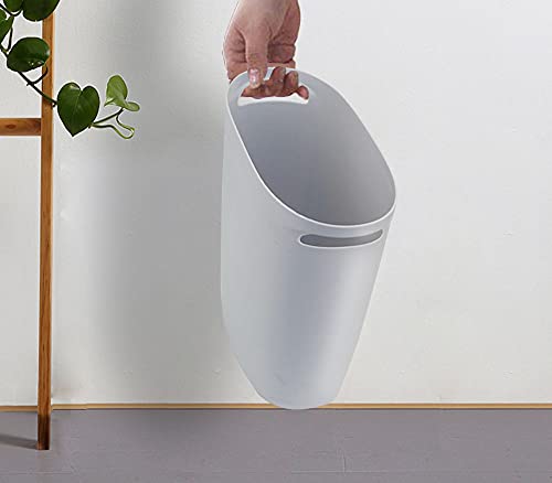 Feiupe 4 Gallon Small Trash Can Bathroom Wastebasket Garbage Can for Kitchen Office Bathroom Bedroom (White+Gray, 4 Gallon(2 Pack))