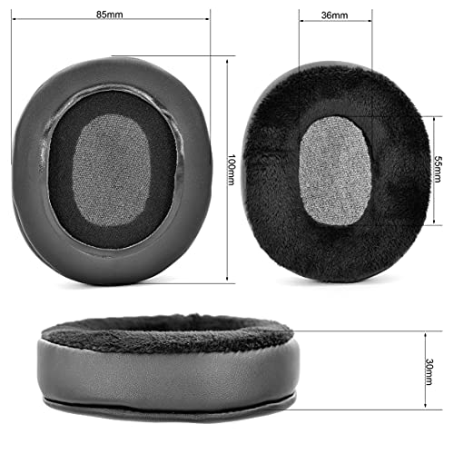 M50x Thicker Upgrade Quality Earpads - defean Replacement Ear Cushion Velour and Protein Pu Earpads Compatible with ATH-M50x M50 M40 M40FS / Arctis 7 / Arctis 5 / Arctis Pro/MDR-7506 V6 Headphone