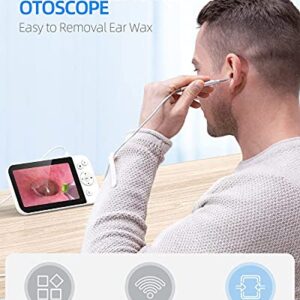 Digital Otoscope with Light, Ear Camera with Ear Wax Removal Tool, ScopeAround Ear Cleaning Camera with 5" Screen for Kids, Adults & Pets, Ear Scope, 32GB Card Supports Photo and Video Recording.