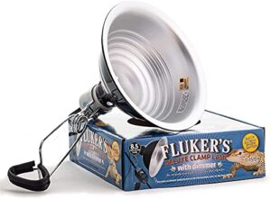 fluker's repta-clamp lamp ceramic with dimmable switch 8.5in - includes attached dbdpet pro-tip guide