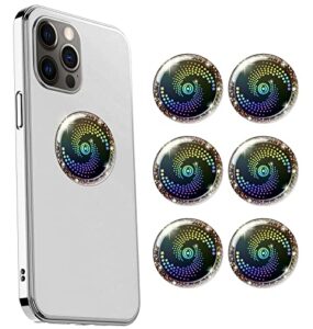 crystal diamond flashing sticker 6 pcs for mobile phones 2021 latest model–anti-r multi-layer protection cell phone stickers, for smart phone, laptops, tablets, pad, all devices