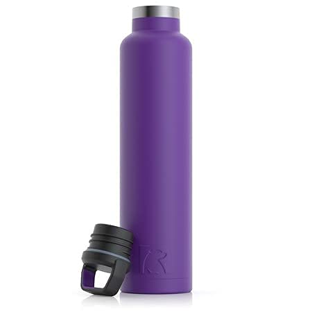 RTIC 26 oz Vacuum Insulated Water Bottle, Metal Stainless Steel Double Wall Insulation, BPA Free Reusable, Leak-Proof Thermos Flask for Hot and Cold Drinks, Travel, Sports, Camping, Majestic Purple